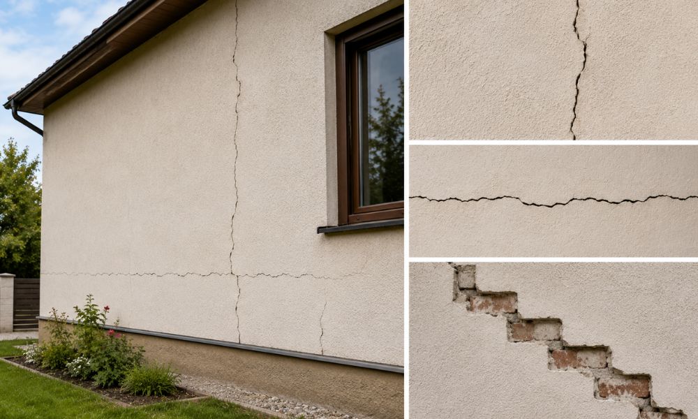 függőleges vagy vízszintes repedés